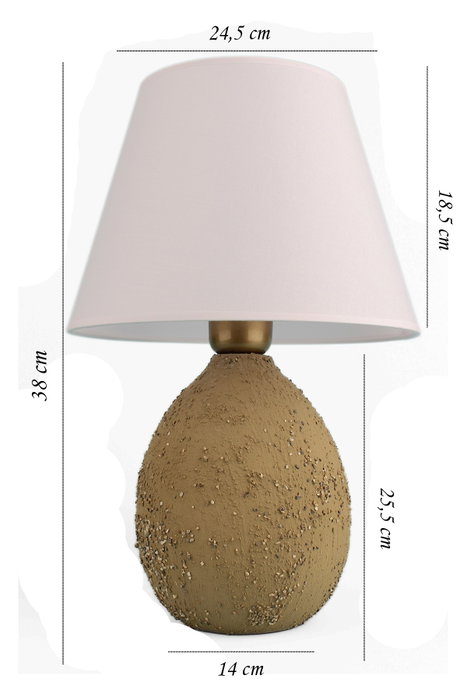 Opviq Lámpara de mesa YL704 de cerámica beige y blanco Opviq Lámpara de mesa YL704 de cerámica beige y blanco